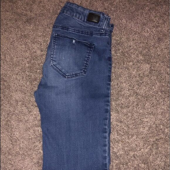 CELEBRITY Pink Distressed Ripped skinny Jeans - Picture 3 of 8